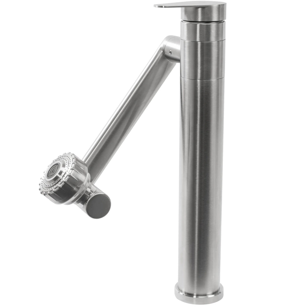 Rubinetto Da Bagno Rea Paco Nickel Brush Inox High