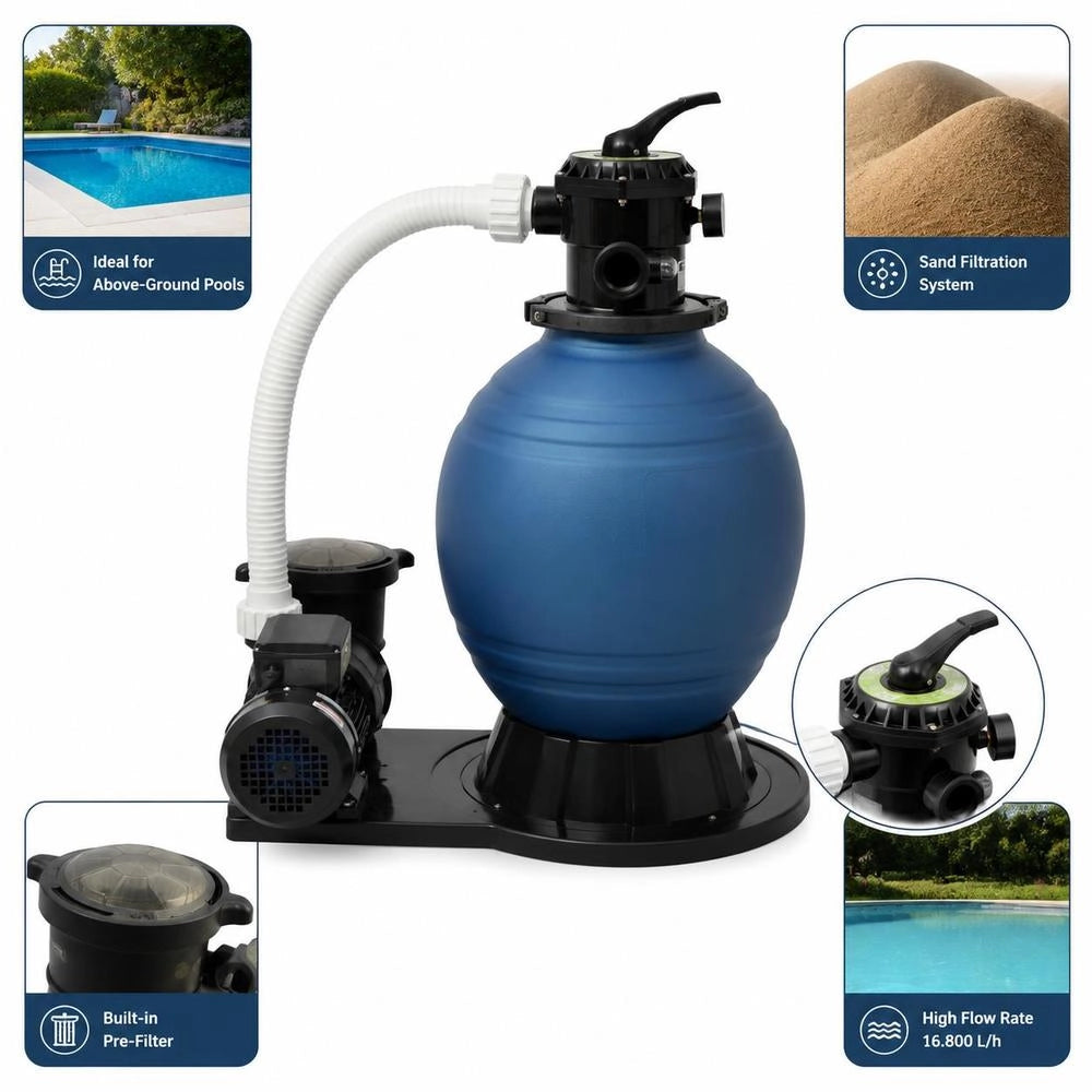 Sand Filter Pump 1000 W 16.800 L/h XL