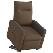 Poltrona Alzapersona Reclinabile Marrone in Tessuto 3324055