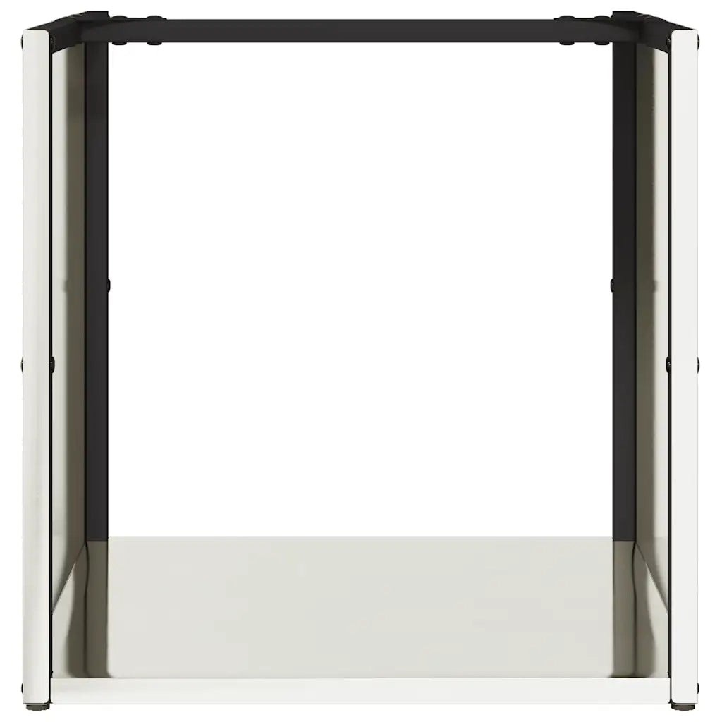 Rastrelliera per Legna da Ardere-Portalegna 40x40x40 cm in Acciaio Inox 335786