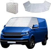 Vorpletta per parabrezza per VW T4 1995-2004 - Ombreggiatura auto - Protezione anti UV - Protezione dal gelo - Copertura portiere - Matrice termica - Parasole - Kit pulizia auto