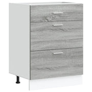 Pensile da cucina | Base da Cucina ¡°Lyon¡± Grigio Sonoma in Legno Multistrato