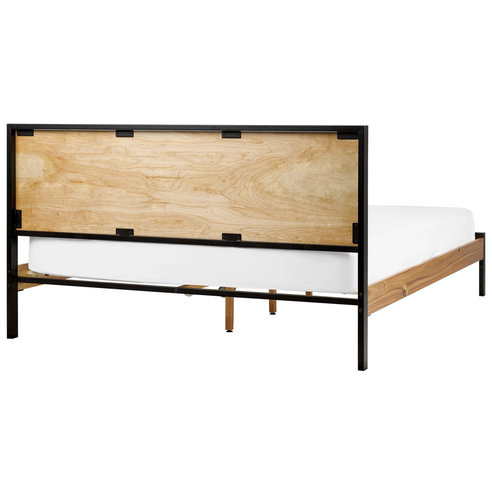 Letto matrimoniale classico moderno con testata in MDF Gambe in metallo 180 x 200 cm camera da letto moderna classica