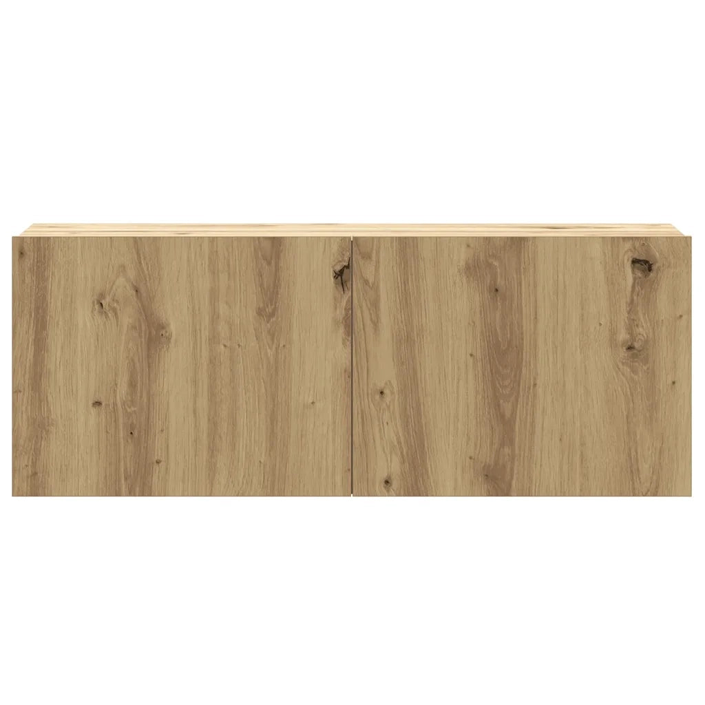 vidaXL Set Mobile TV 8 pz Montato a Parete Rovere in Legno Multistrato