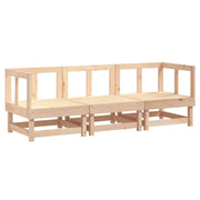 Set Salotto da Giardino 3 pz | Set di Mobili da Esterno in Legno Massello di Pino