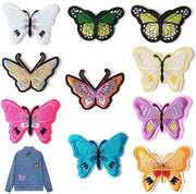 Set di Punti di Ricamo Vlinder da 10 - Applicazioni da Ricamare a Due Strati - Simboli Decorativi - Per Abbigliamento/Accessori - Organza di Alta Qualità - Punti di Ricamo da Applicare