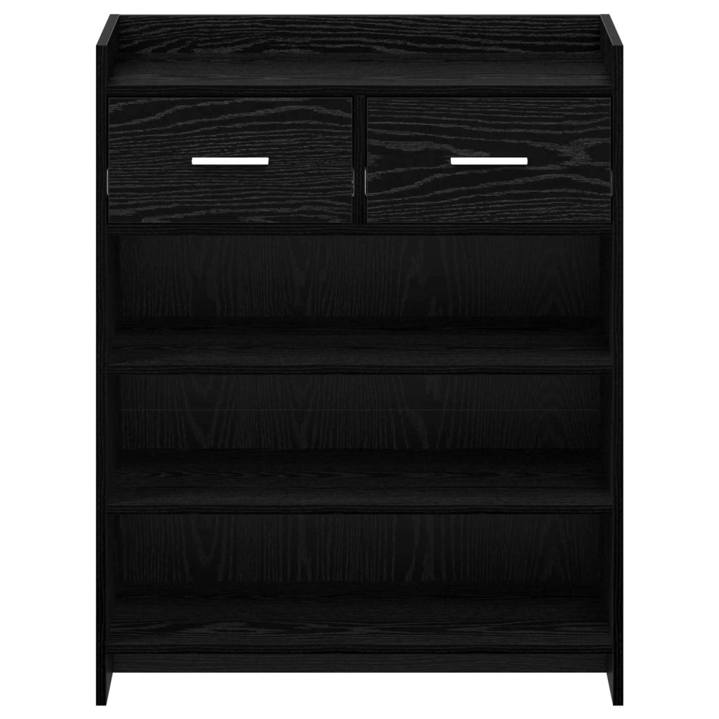 Mobile per scarpe con cassetto Rovere Nero 73,5 x 36 x 92 cm 8011324