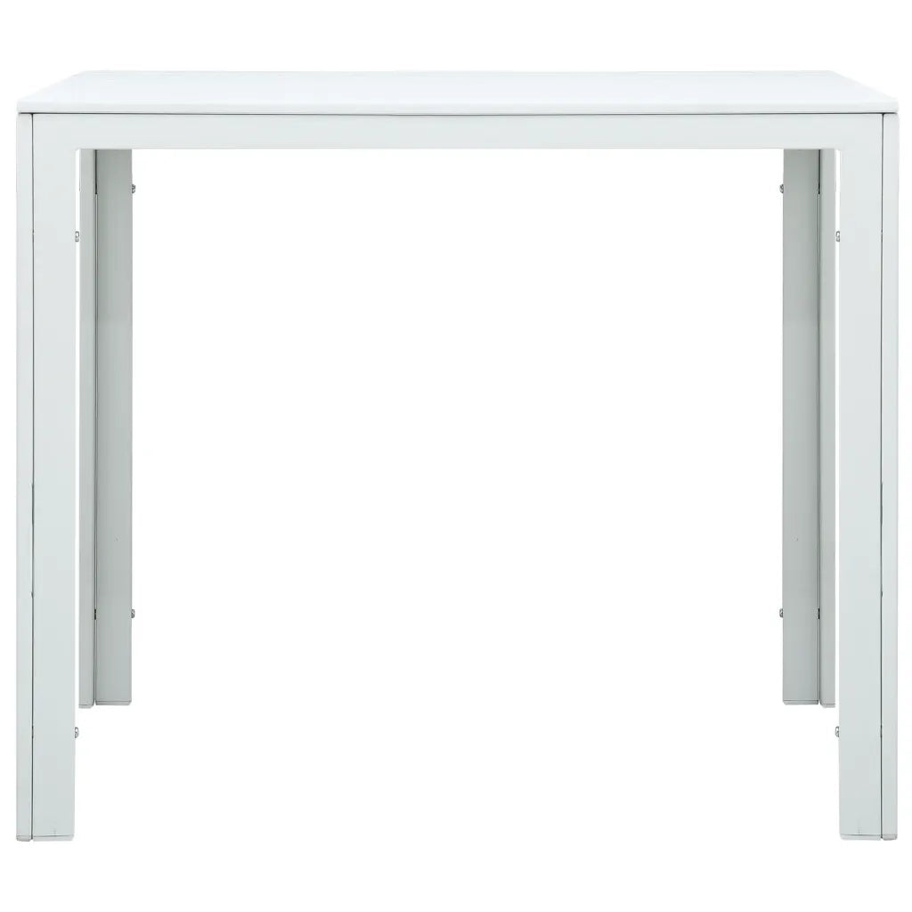Tavolino da Salotto Bianco 78x78x74 cm HDPE Aspetto Legno 47881