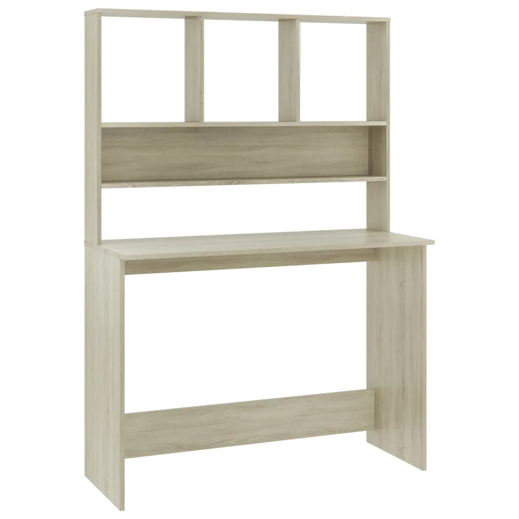 Scrivania e Ripiani Rovere Sonoma 110x45x157 Legno Multistrato 800390