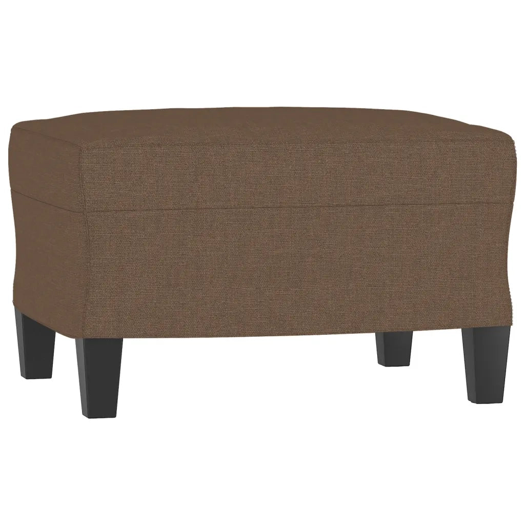 Poltrona | Sedia Relax con Poggiapiedi Marrone 60 cm in Tessuto