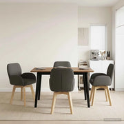 Sedie da pranzo girevoli 4 pcs Bouclé Grigio Scuro 3428286