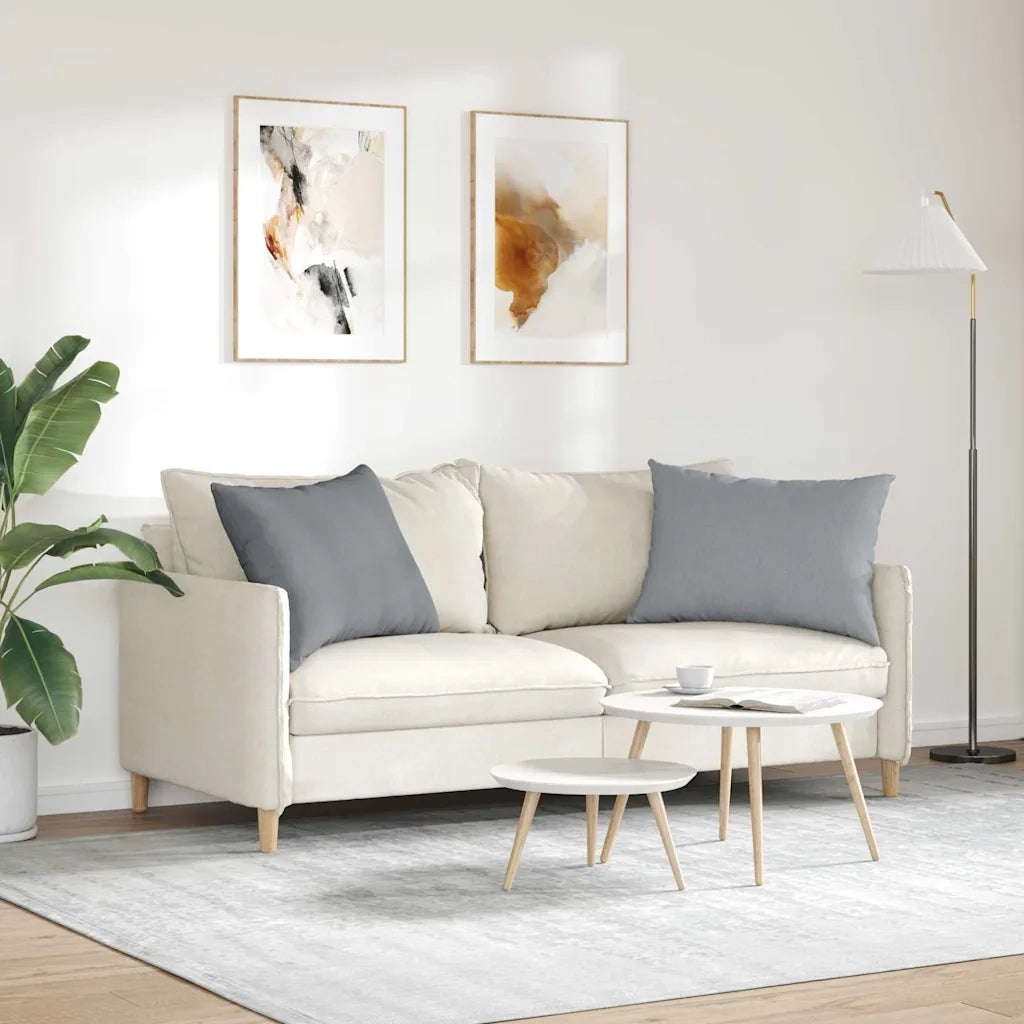 Cuscini da Divano 2 pcs Grigio chiaro 70 x 50 cm Tessuto
