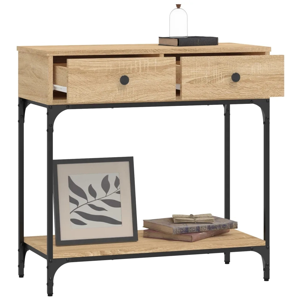 Tavolino Consolle Rovere Sonoma 75x34,5x75cm Legno Multistrato 833399