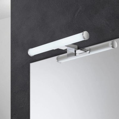 Specchio bagno 50x60 cm reversibile con luce LED naturale