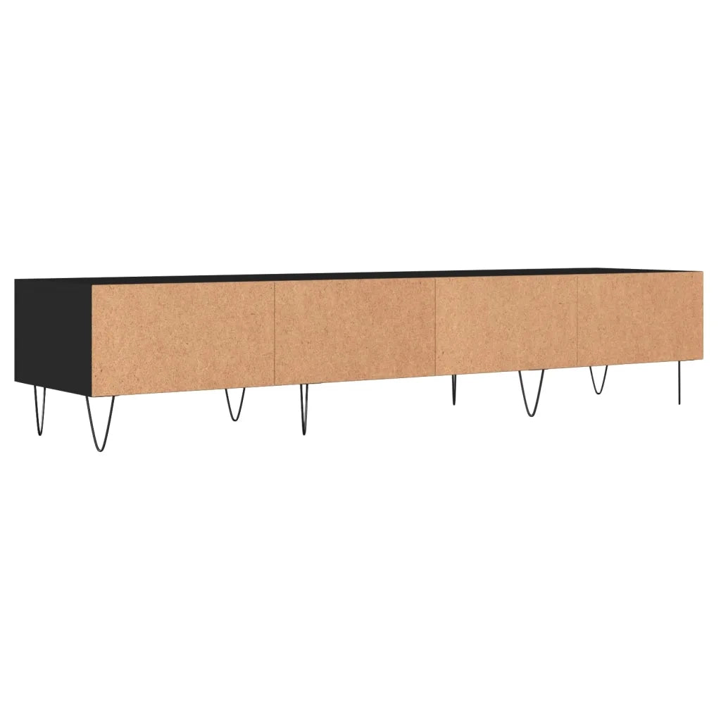 Mobile Porta TV Nero 150x36x30 cm in Legno Multistrato 829149