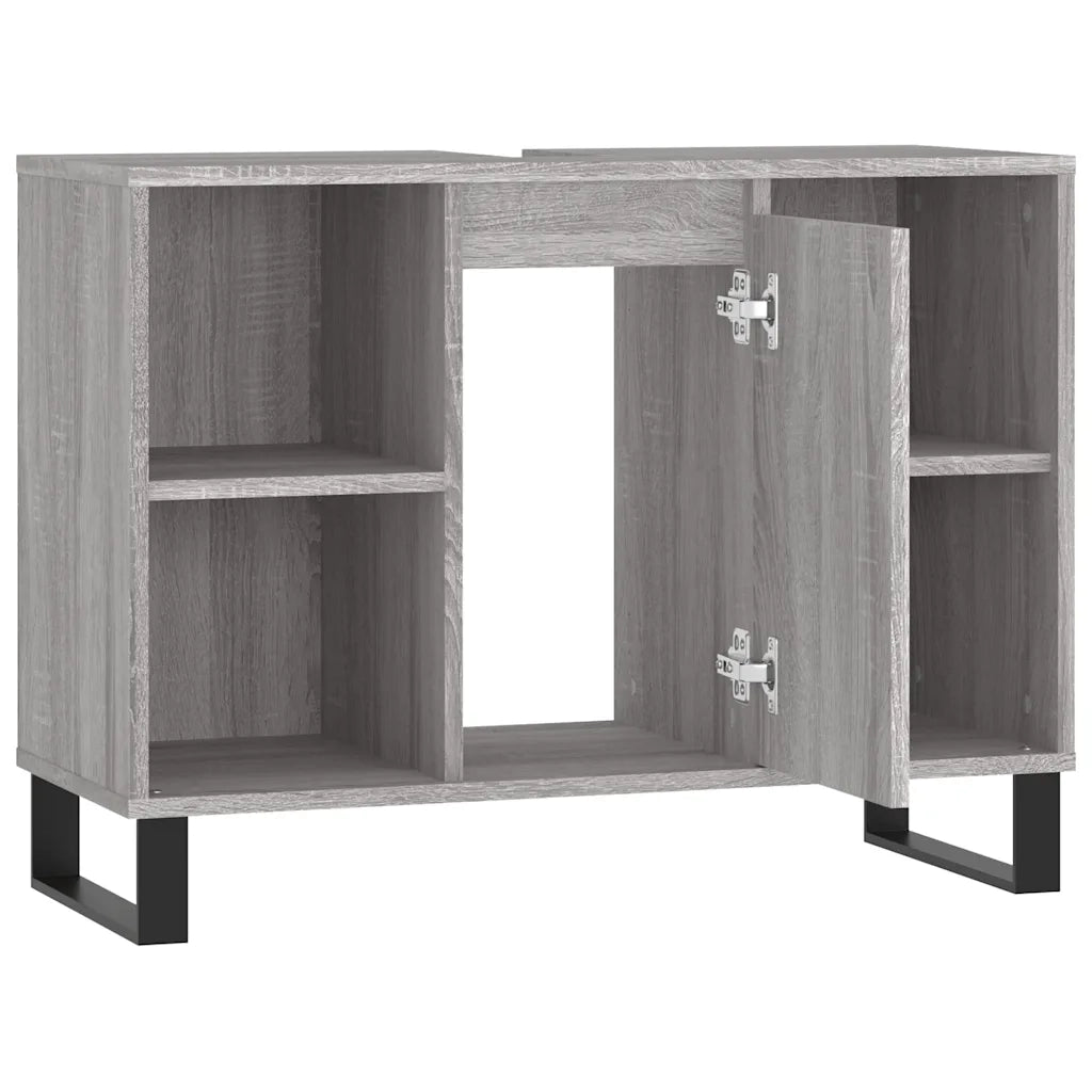 Mobile da Bagno | Armadio da bagno Grigio Sonoma 80x33x60 cm in Legno Multistrato