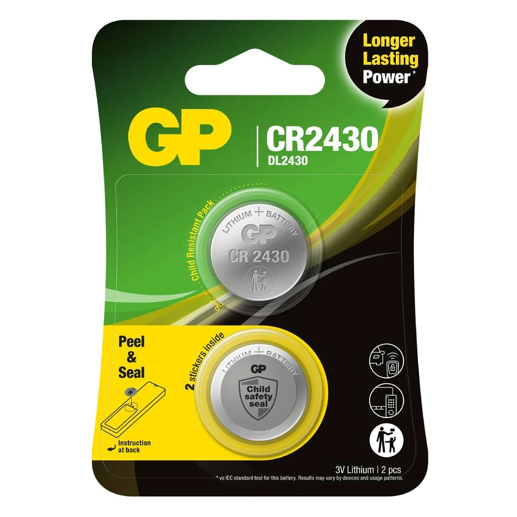 BATTAIA AL LITIO A BOTTONE 3V CR2430 (Blister 2 Pezzi)