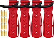 Fermo bicicletta - 4 pezzi di supporto in acciaio per bicicletta - rosso