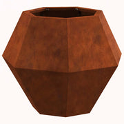 Fioriera rettangolare da esterno dal design moderno 50 x 50 x 40 cm in acciaio arrugginito codice 02_0053130.