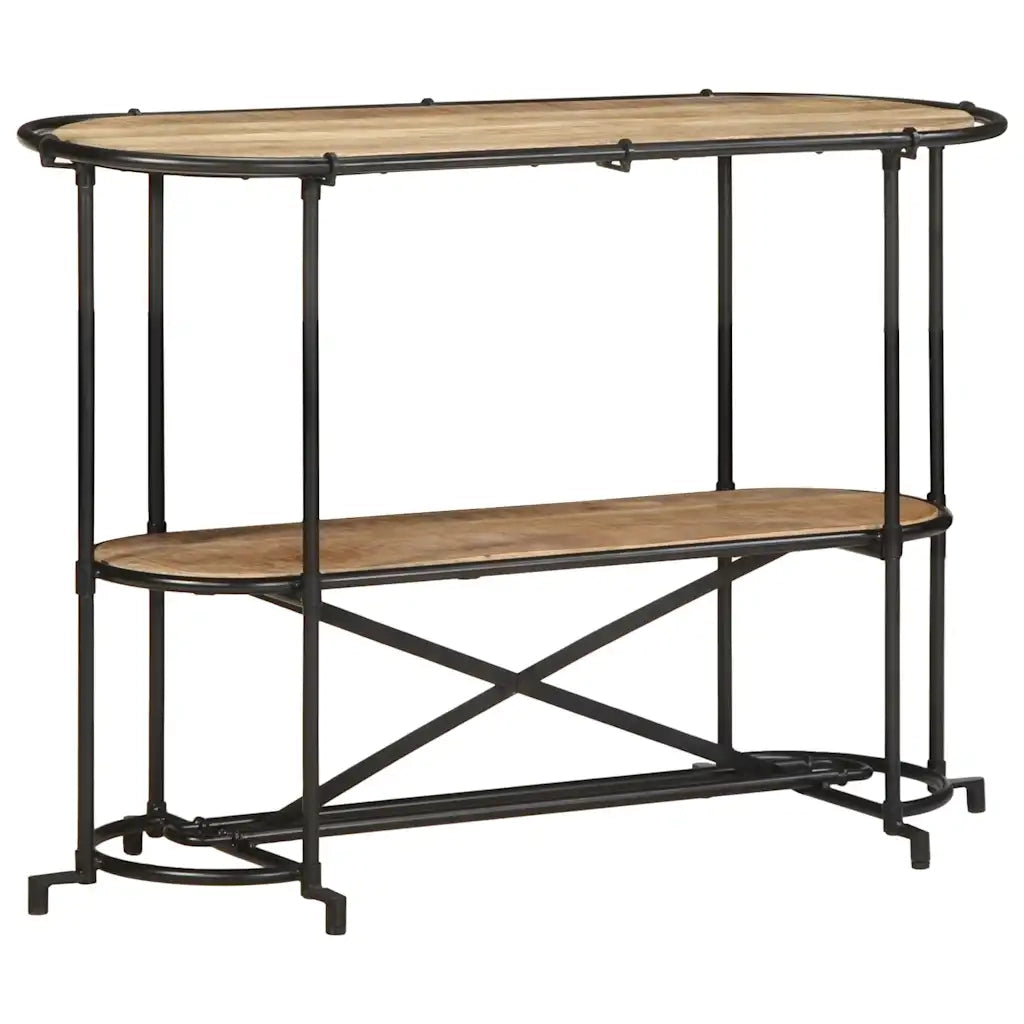 vidaXL Tavolo Consolle 110x42x76 cm in Legno Massello Grezzo di Mango