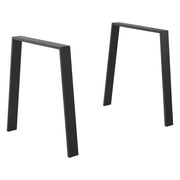 Set di 2 gambe per tavolo in acciaio fai da te 55-70 x 72 cm nero opaco 03_0008085