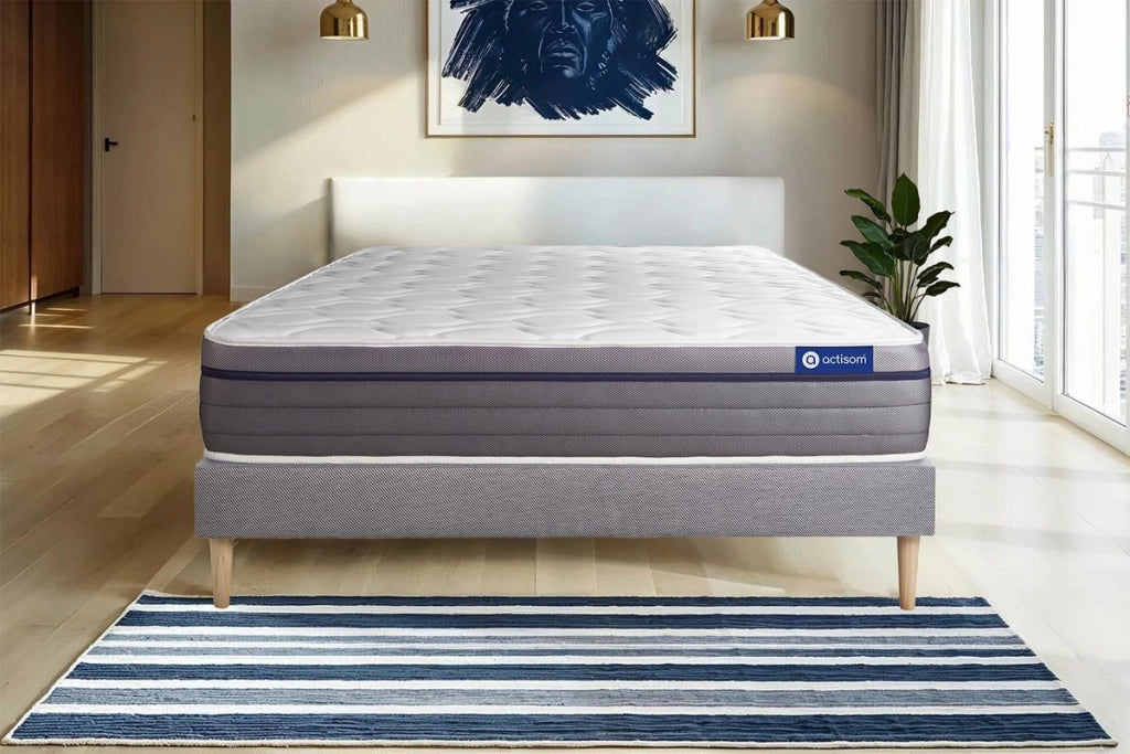 Kit rete e materasso matrimoniale Actiflex zen 90x200cm - Spessore : 26cm - Molle insacchettate e memory foam - Bilanciato -