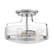 Plafoniera Harper in vetro cromo lucido 3xE27 Hinkley