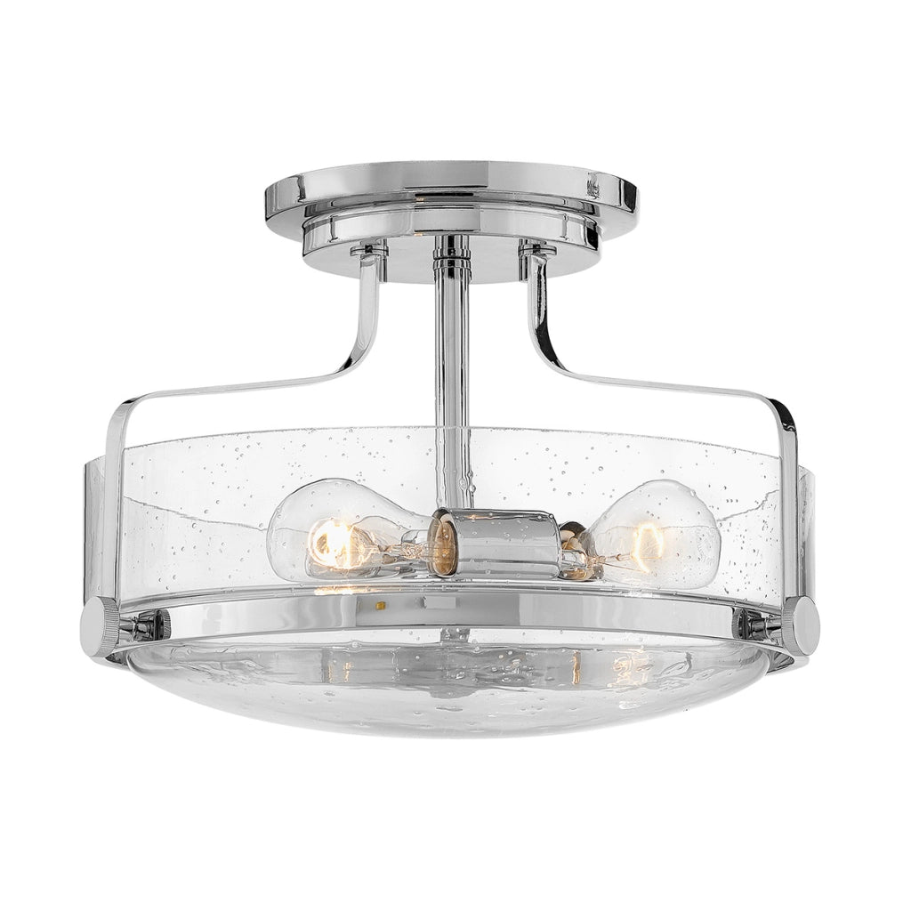 Plafoniera Harper in vetro cromo lucido 3xE27 Hinkley