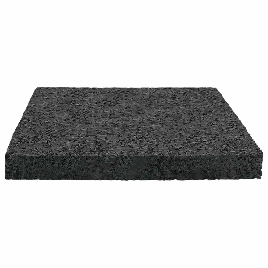 Pad per patio in granuli di gomma Nero 9 x 9 x 1 cm Gomma CFW6304239