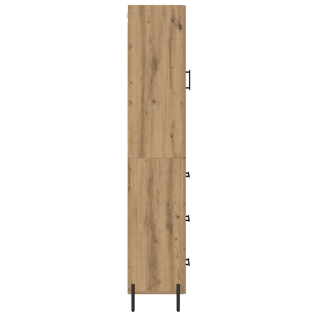 Credenza con Cassetto-Buffet-Armadio da cucina Rovere artigianale 34,5 x 34 x 180 cm 397432