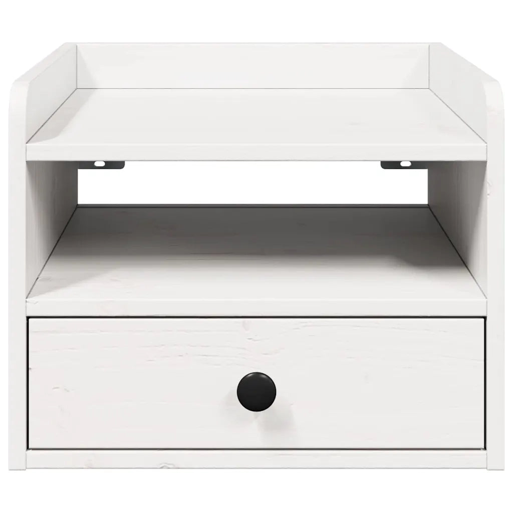 Comodino 2 pcs Bianco 38 x 36 x 29,5 cm Legno di pino massello 873514