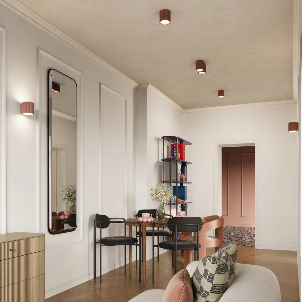 Spot soffitto moderno tondo mocca 10cm GU10 VISTAO PureLume