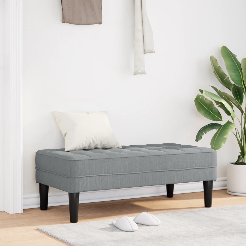 panca  Grigio chiaro 113x57x39 cm Tessuto