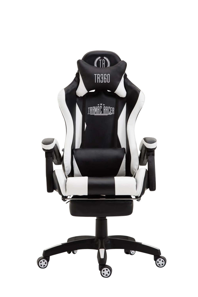 Poltrona gaming IGNITE in similpelle bianco/nero