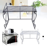 Supporto Magnetron Stabile per Cucina in Acciaio e Ferro - 55x36x43cm - Nero