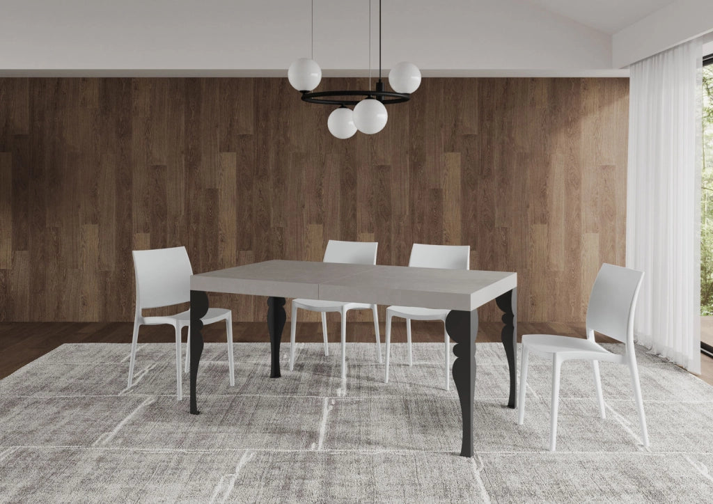 Tavolo allungabile 160/264x90 cm Paxon Premium cashmere gambe antracite