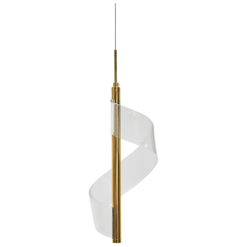 Lampadario metallo dorato per soggiorno in stile moderno a spirale dorata glamour soggiorno