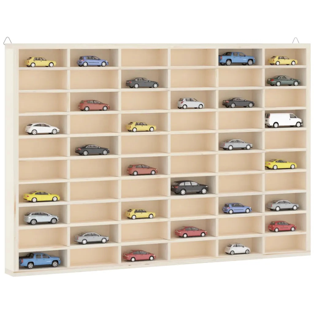 Vetrina da collezione in legno con 60 scomparti 60x4,5x40,5cm 4017378