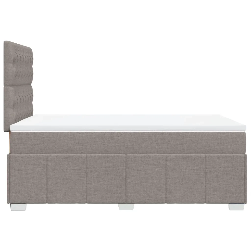 Giroletto a Molle con Materasso Tortora 120x190 cm in Tessuto