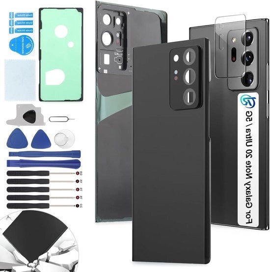 Sostituzione Cover posteriore Samsung Galaxy Note 20 Ultra 5G porta batteria con kit di strumenti nero.