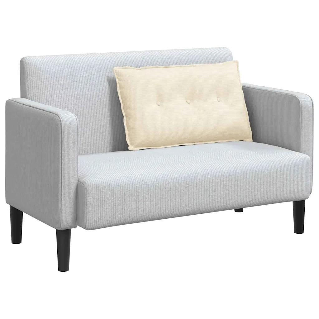 Cuscino per Schiena Crema 80 x 50 cm Tessuto in Cords 42014738