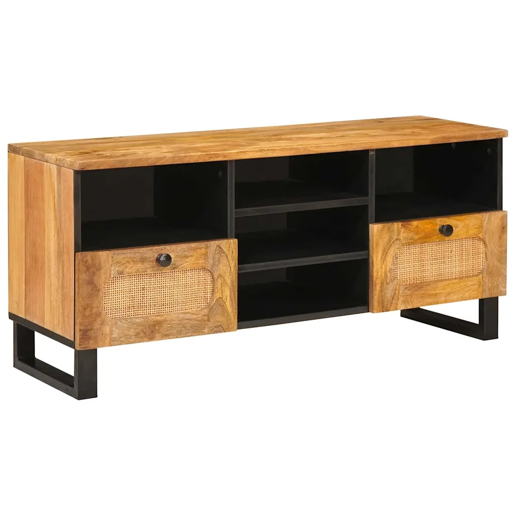 Mobile TV Marrone 100 x 33 x 46 cm Legno di mango massello