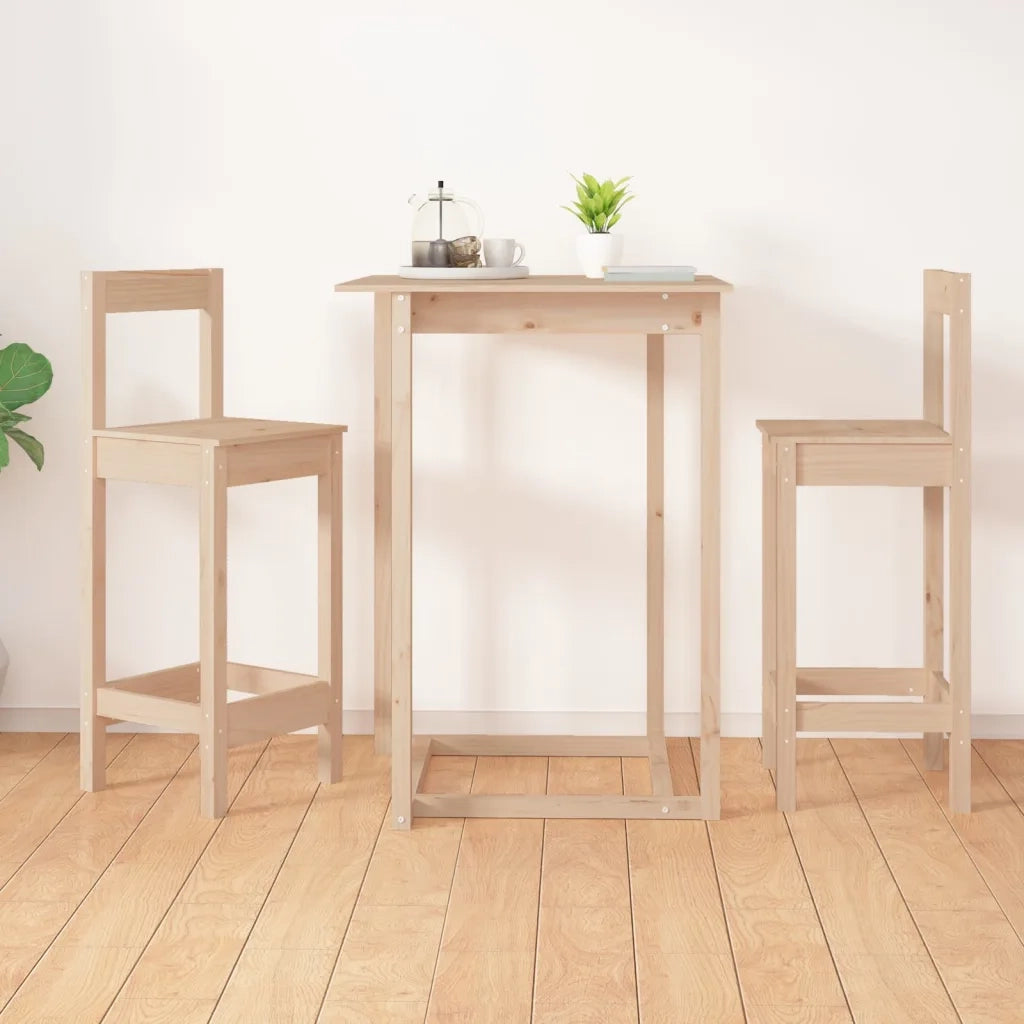 Sedie da Bar 2 pz 40x41,5x112 cm in Legno Massello di Pino cod mxl 47586