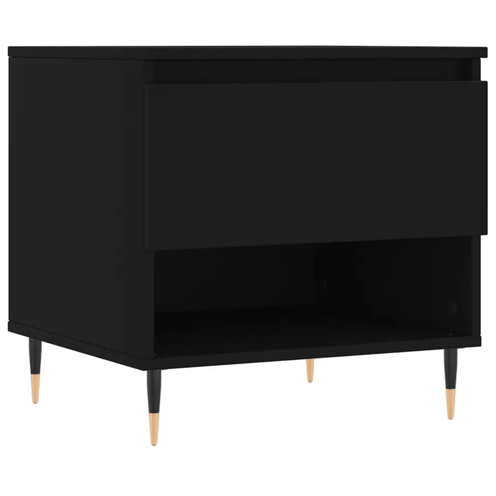 Tavolino da Salotto Nero 50x46x50 cm in Legno Multistrato