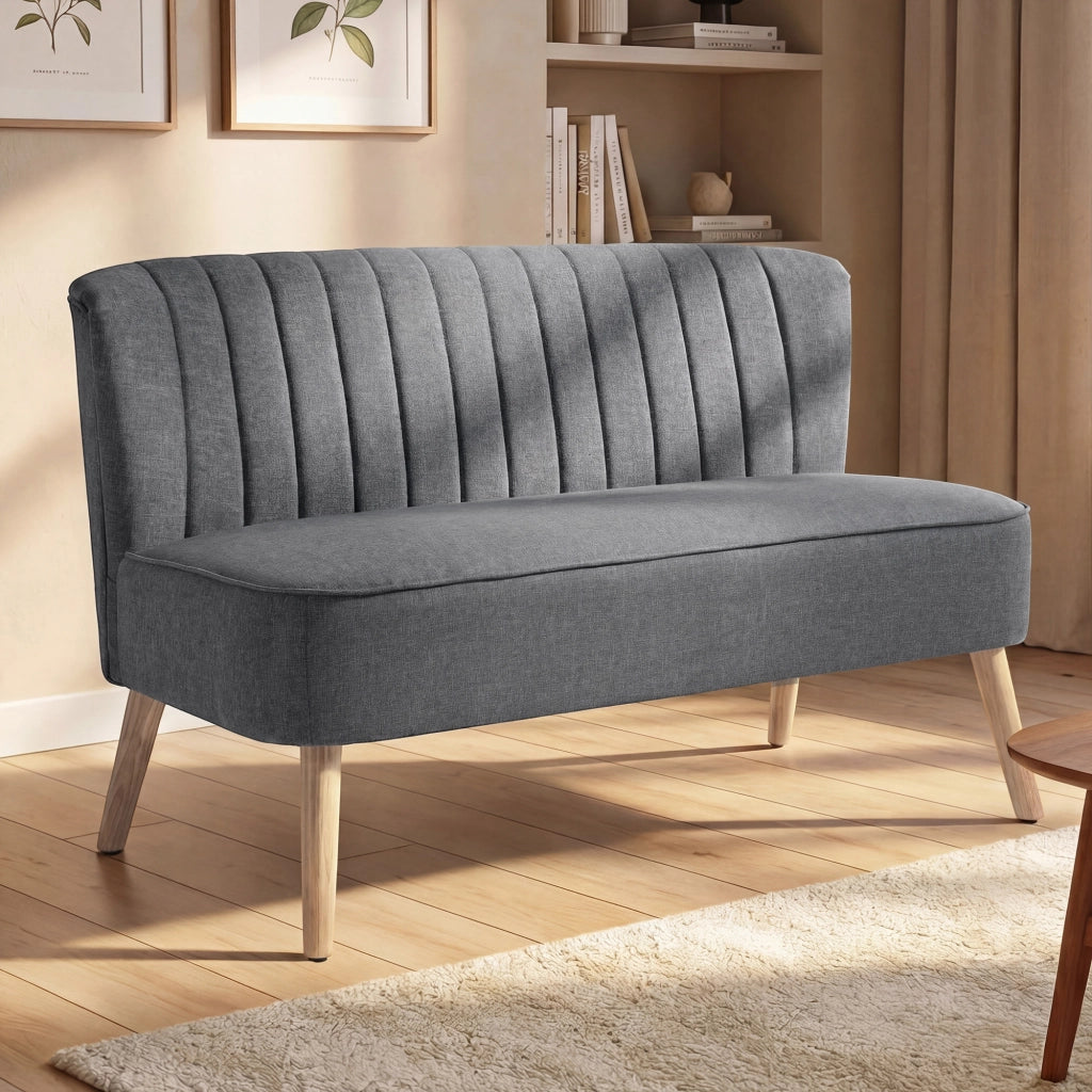 Divano 2 posti in tessuto ¨C zephmum ¨C grigio 117 cm