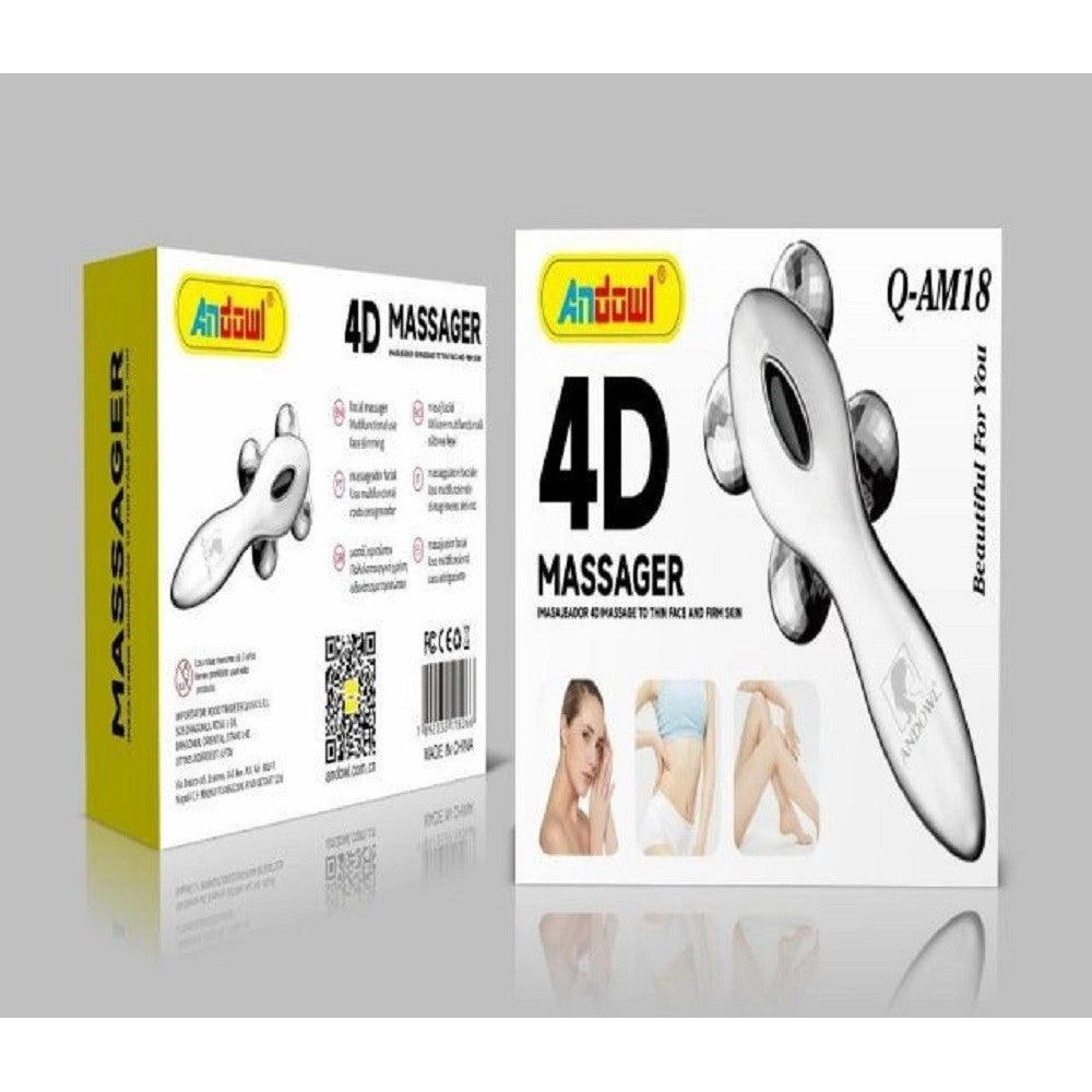 Trade Shop - Massaggiatore 4d Massaggio 4 Rulli Girevoli A 360° Per Cura Pelle Corpo Q-am18 -