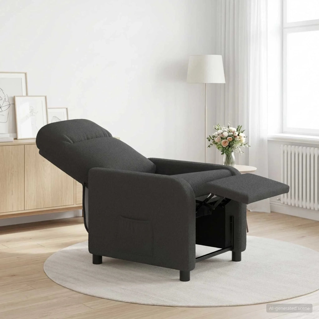 Divano Sedia-Poltrona reclinabile Grigio Scuro Boucl¨¦