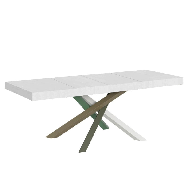 Tavolo allungabile 90x160/264 cm Volantis Premium telaio gambe 4 colori (A) - Bianco Frassino