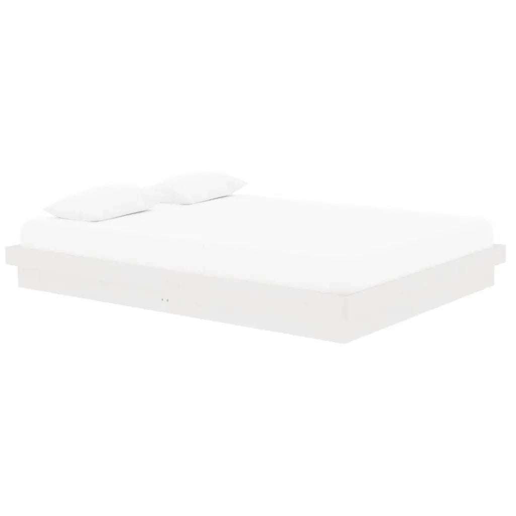Giroletto-Struttura Letto Bianco in Legno Massello 150x200 cm King Size 706127