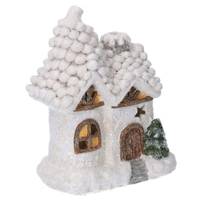 Casetta resina led bianco cm 17x11,5xh22